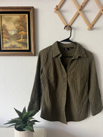 Cozy Thrifted Olive Green Top Size M